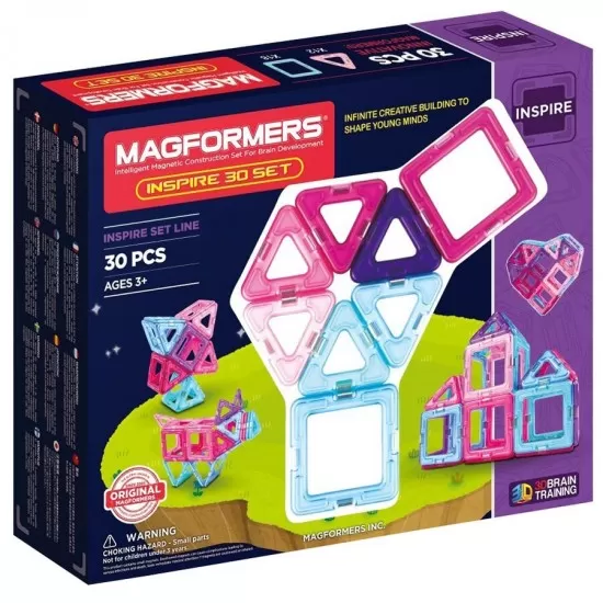 Set magnetic de construit Magformers Inspire 30 piese Set magnetic de construit Magformers Inspire 30 piese