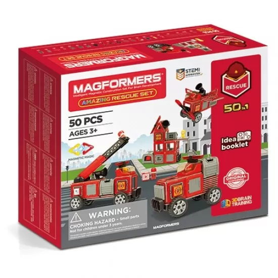 Set magnetic Magformers - Uimitorul set cu vehicule de interventie Set magnetic Magformers - Uimitorul set cu vehicule de interventie