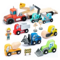 Set mare de vehicule pentru constructii UMU Toys 14 piese