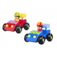 Set masini de curse din lemn Orange Tree Toys