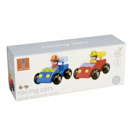 Set masini de curse din lemn Orange Tree Toys Set masini de curse din lemn Orange Tree Toys
