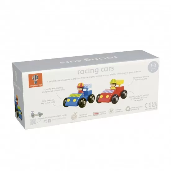 Set masini de curse din lemn Orange Tree Toys Set masini de curse din lemn Orange Tree Toys