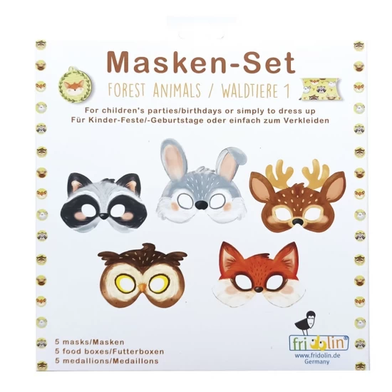 Set masti petrecere Animalutele padurii Fridolin Set masti petrecere Animalutele padurii Fridolin