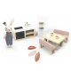 Set mobilier bucatarie pentru casa de papusi Speedy Monkey