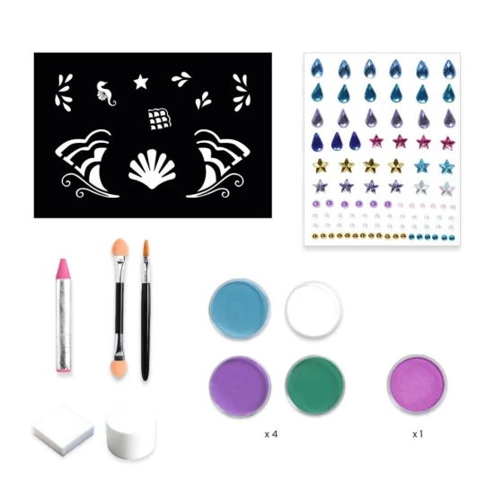 Set pictura pe fata culori sidefate Djeco