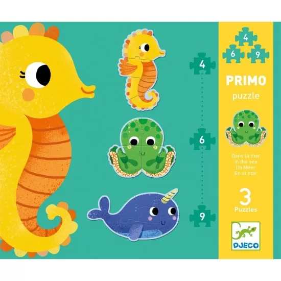 Set 3 puzzle-uri evolutive Djeco Ocean Set 3 puzzle-uri evolutive Djeco Ocean