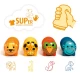Set stampile Animale Safari Djeco Set stampile Animale Safari Djeco
