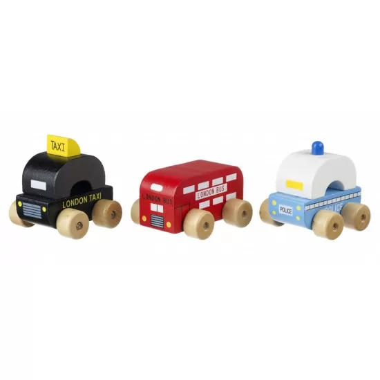 Set vehicule londoneze din lemn Orange Tree Toys Set vehicule londoneze din lemn Orange Tree Toys