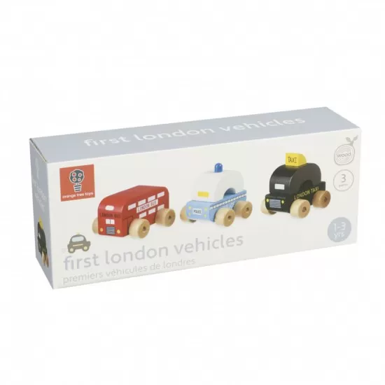 Set vehicule londoneze din lemn Orange Tree Toys Set vehicule londoneze din lemn Orange Tree Toys