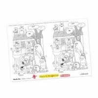 Suport de farfurii de colorat Monstruleti, Moulin Roty