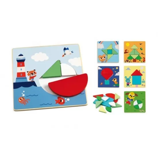 Joc educativ Tangramini Djeco Joc educativ Tangramini Djeco