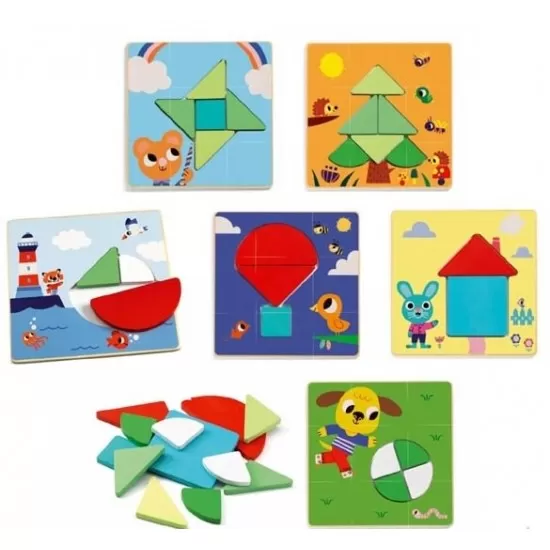 Joc educativ Tangramini Djeco Joc educativ Tangramini Djeco