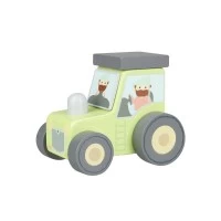 Tractor din lemn verde Orange Tree Toys