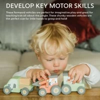 Tractor din lemn verde Orange Tree Toys