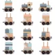 Trenulet cu cuburi din lemn 18 piese UMU Toys Trenulet cu cuburi din lemn 18 piese UMU Toys