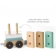 Trenulet cu cuburi din lemn 18 piese UMU Toys Trenulet cu cuburi din lemn 18 piese UMU Toys