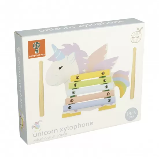 Xilofon din lemn unicorn Orange Tree Toys Xilofon din lemn unicorn Orange Tree Toys