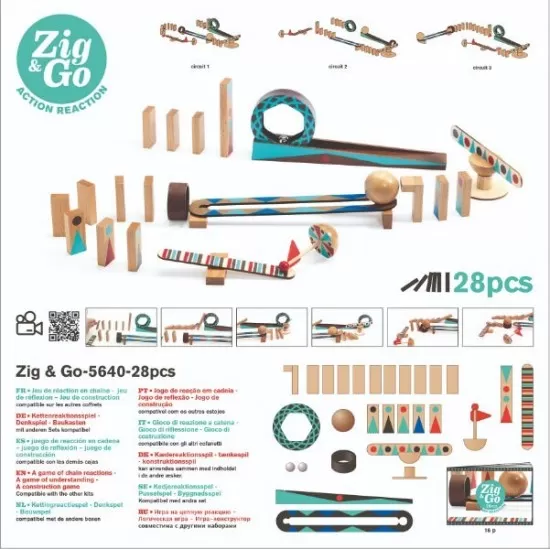  Set de constructie Trasee Djeco 28 piese