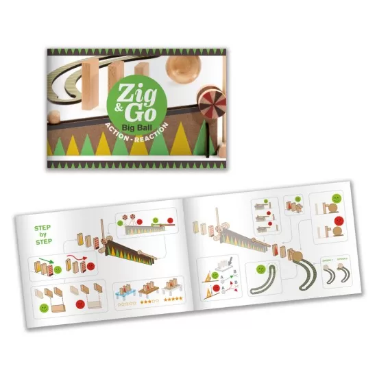 Set de constructie cu 27 piese Zig and Go Djeco - Bila cea mai mare Set de constructie cu 27 piese Zig and Go Djeco - Bila cea mai mare