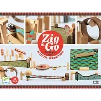 Set de constructie trasee Zig and Go Djeco 48 piese