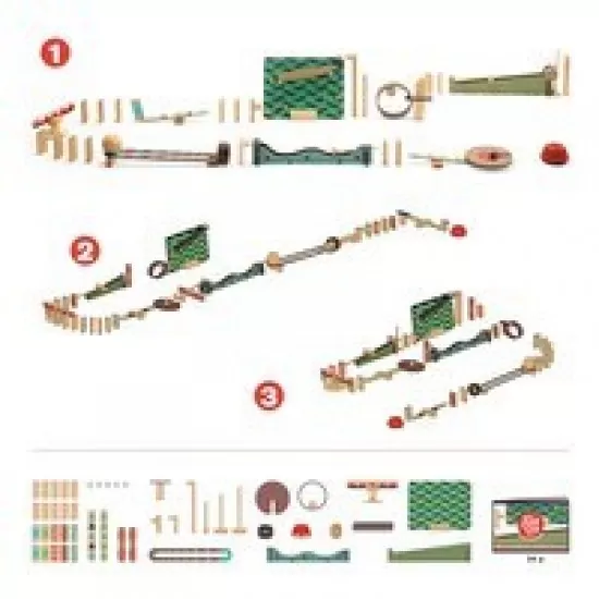 Set de constructie trasee Zig and Go Djeco 48 piese Set de constructie trasee Zig and Go Djeco 48 piese