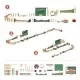 Set de constructie trasee Zig and Go Djeco 48 piese Set de constructie trasee Zig and Go Djeco 48 piese