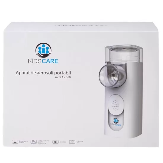 Aparat de aerosoli portabil si silentios KidsCare Mini Air 360 Aparat de aerosoli portabil si silentios KidsCare Mini Air 360