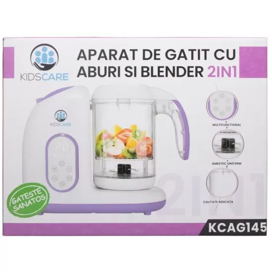 Aparat de gatit cu aburi si functie de blender 2 in 1 Kidscare Aparat de gatit cu aburi si functie de blender 2 in 1 Kidscare