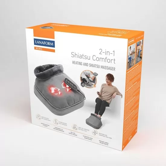 Aparat de masaj 2 in 1 Shiatsu Comfort si incalzire Lanaform