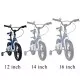 Bicicleta pentru copii 2-4 ani HappyCycles KidsCare, roti 12 inch, cu roti ajutatoare si frane pe disc, albastru