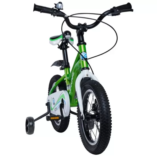 Bicicleta pentru copii 2-4 ani HappyCycles KidsCare, roti 12 inch, cu roti ajutatoare si frane pe disc, verde Bicicleta pentru copii 2-4 ani HappyCycles KidsCare, roti 12 inch, cu roti ajutatoare si frane pe disc, verde