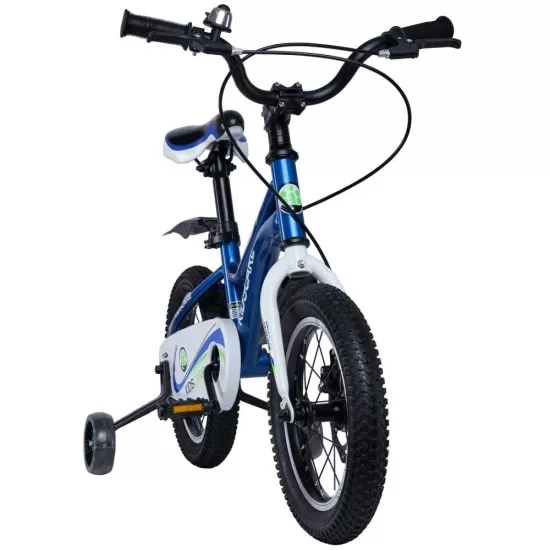 Bicicleta pentru copii 3-6 ani HappyCycles KidsCare, roti 14 inch, cu roti ajutatoare si frane pe disc, albastru Bicicleta pentru copii 3-6 ani HappyCycles KidsCare, roti 14 inch, cu roti ajutatoare si frane pe disc, albastru