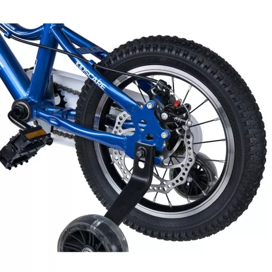 Bicicleta pentru copii 3-6 ani HappyCycles KidsCare, roti 14 inch, cu roti ajutatoare si frane pe disc, albastru Bicicleta pentru copii 3-6 ani HappyCycles KidsCare, roti 14 inch, cu roti ajutatoare si frane pe disc, albastru