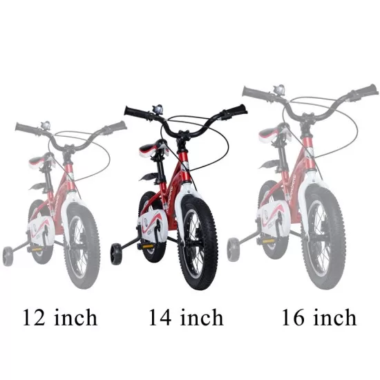 Bicicleta pentru copii 3-6 ani HappyCycles KidsCare, roti 14 inch, cu roti ajutatoare si frane pe disc, rosu Bicicleta pentru copii 3-6 ani HappyCycles KidsCare, roti 14 inch, cu roti ajutatoare si frane pe disc, rosu