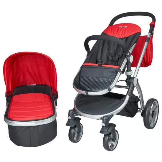 Carucior 2 in 1 Veneto rosu Kidscare Carucior 2 in 1 Veneto rosu Kidscare