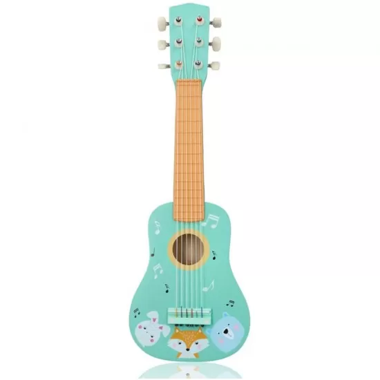 Chitara din lemn pentru copii, cu 6 corzi din nylon Adam Toys N4021 Chitara din lemn pentru copii, cu 6 corzi din nylon Adam Toys N4021