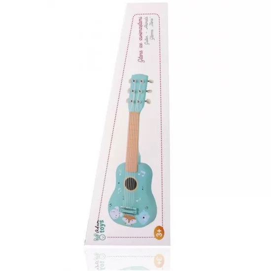 Chitara din lemn pentru copii, cu 6 corzi din nylon Adam Toys N4021 Chitara din lemn pentru copii, cu 6 corzi din nylon Adam Toys N4021