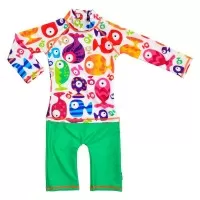 Costum de baie Funny Fish marime 86-92 protectie UV Swimpy