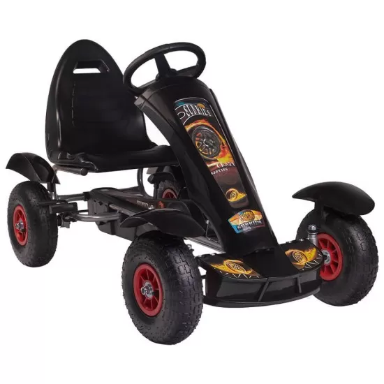 Kart cu pedale F618 Air negru Kidscare Kart cu pedale F618 Air negru Kidscare