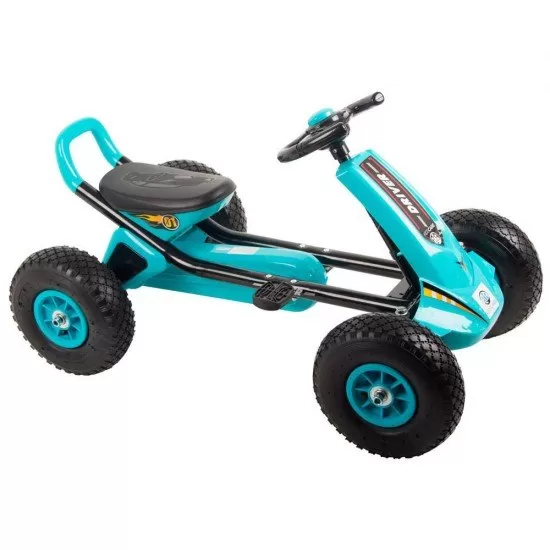 Kart cu pedale si roti gonflabile Driver Kidscare Albastru Kart cu pedale si roti gonflabile Driver Kidscare Albastru