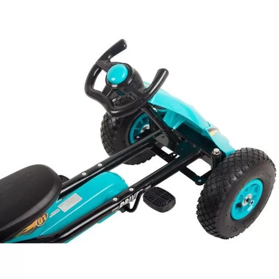 Kart cu pedale si roti gonflabile Driver Kidscare Albastru Kart cu pedale si roti gonflabile Driver Kidscare Albastru