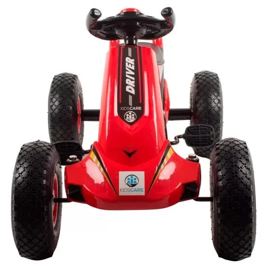 Kart cu pedale si roti gonflabile Driver Kidscare Rosu Kart cu pedale si roti gonflabile Driver Kidscare Rosu