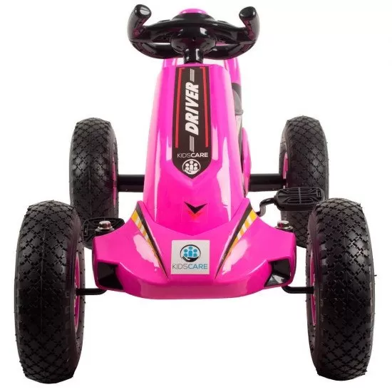 Kart cu pedale si roti gonflabile Driver Kidscare Roz Kart cu pedale si roti gonflabile Driver Kidscare Roz