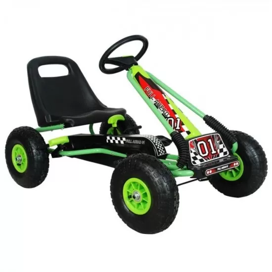Kart M-Toys cu pedale si volan - Verde Kart M-Toys cu pedale si volan - Verde