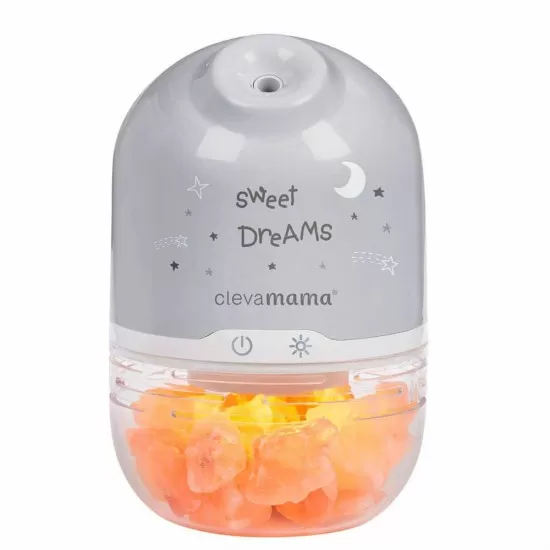 Lampa cu sare din Himalaya, umidificator cu lumina de noapte Clevamama 3070 Lampa cu sare din Himalaya, umidificator cu lumina de noapte Clevamama 3070