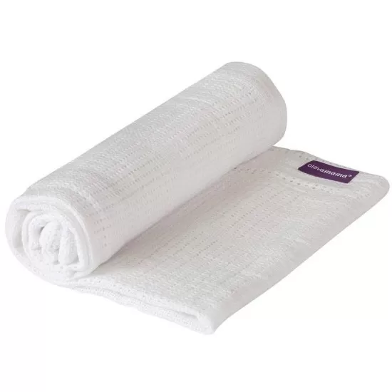 Paturica din bumbac 120 x 140 cm White Clevamama 3457 Paturica din bumbac 120 x 140 cm White Clevamama 3457