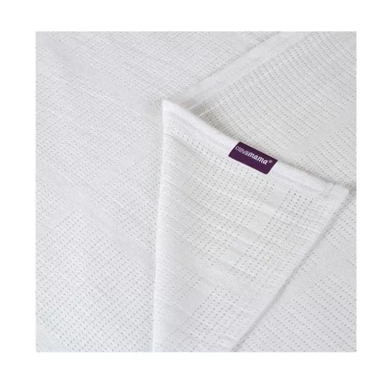 Paturica din bumbac 120 x 140 cm White Clevamama 3457 Paturica din bumbac 120 x 140 cm White Clevamama 3457