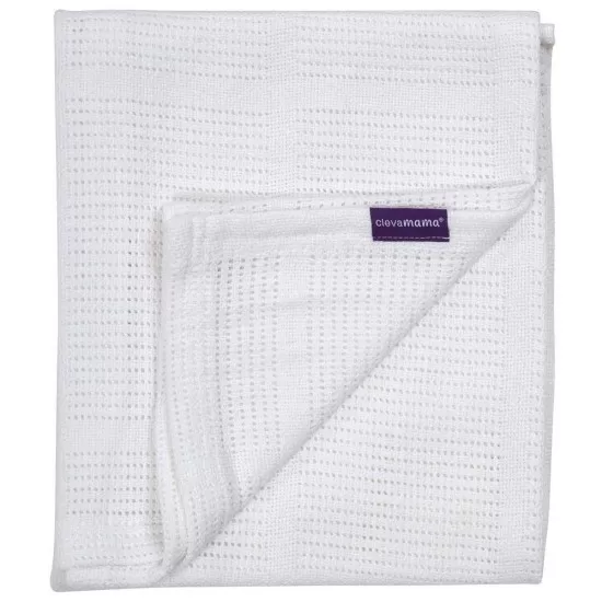Paturica din bumbac 120 x 140 cm White Clevamama 3457 Paturica din bumbac 120 x 140 cm White Clevamama 3457
