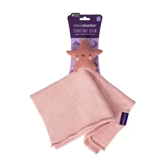 Paturica din bumbac organic cu jucarie Star Clevamama 3494 Paturica din bumbac organic cu jucarie Star Clevamama 3494