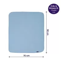 Paturica din bumbac Waffle Weave 70 x 90 cm Blue Clevamama 3461